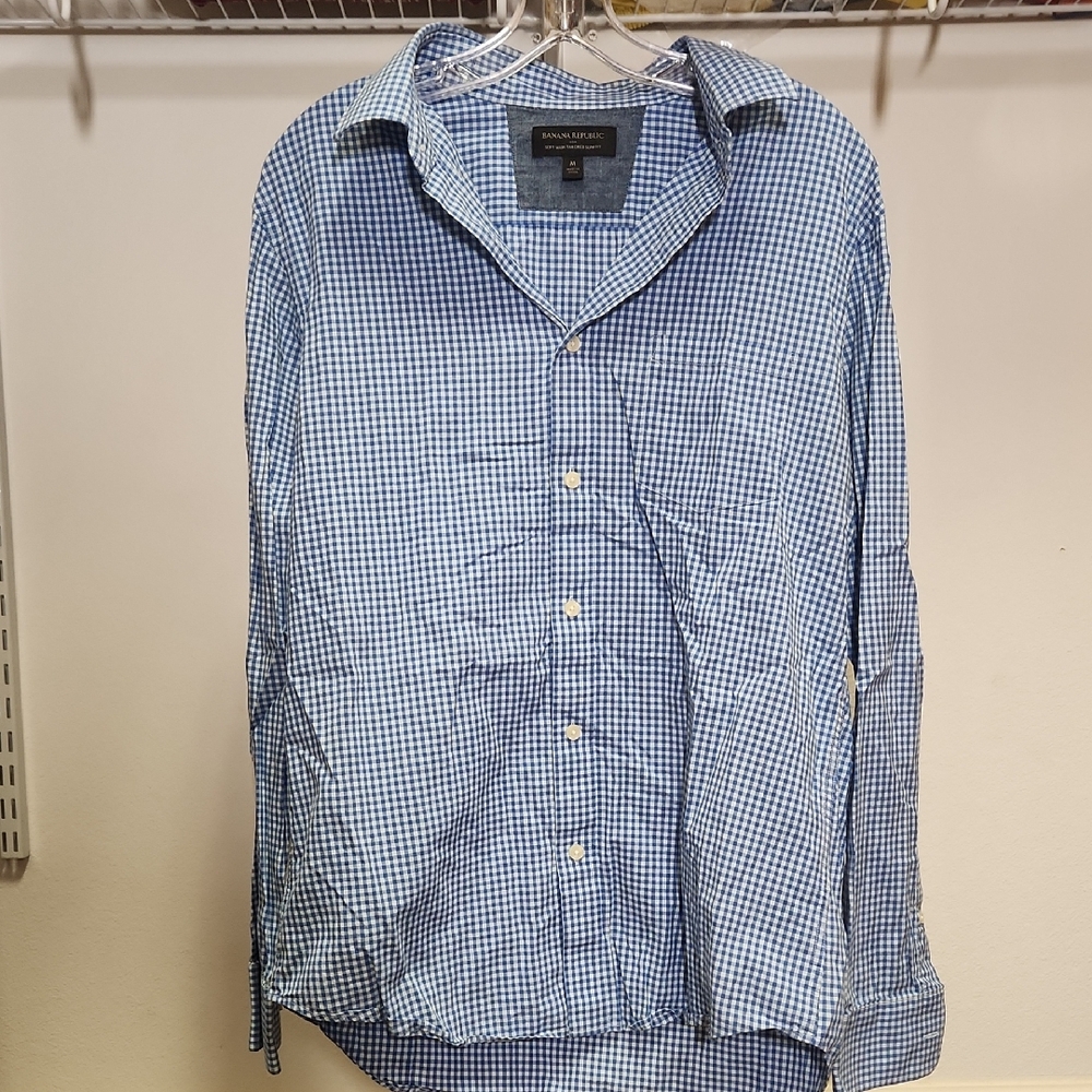 Banana Republic | Blue Checkered Shirt | M